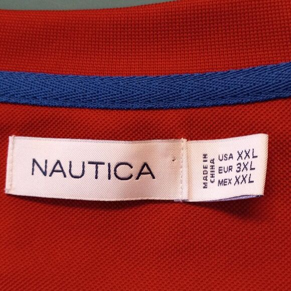 Nautica Block Color V Neck Mens XXL Short Sleeve Shirt - Picture 2 of 6